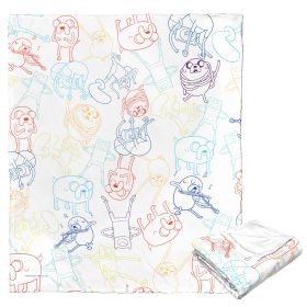 Adventure Time Silk Touch Throw Blanket, 50" x 60", Rainbow Finn and Jake